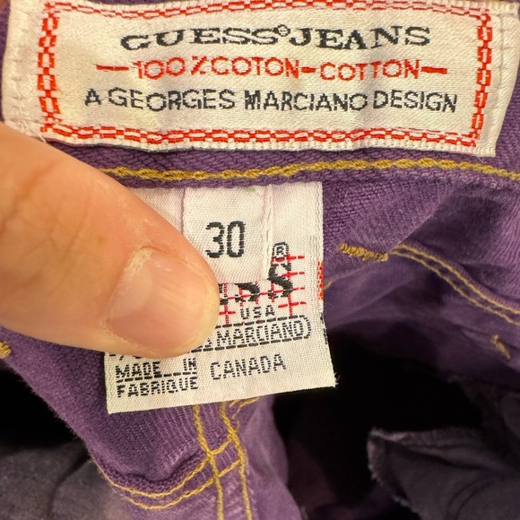Vintage Guess Purple Jeans - Picture 7 of 8